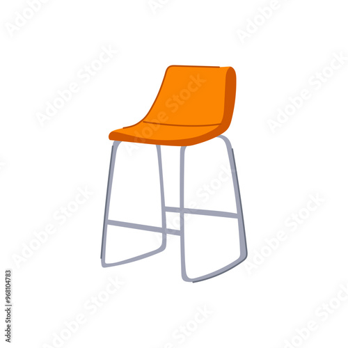 rustic bar stool cartoon. wood metal, leather comfort, style durable rustic bar stool sign. isolated symbol vector illustration