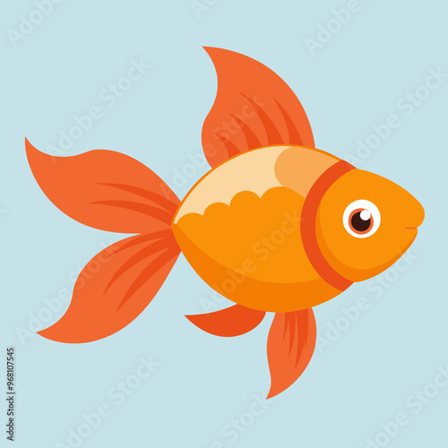 Vector design goldfish 