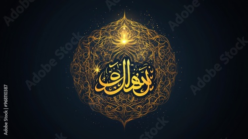 Eid Mubarak Calligraphy Design