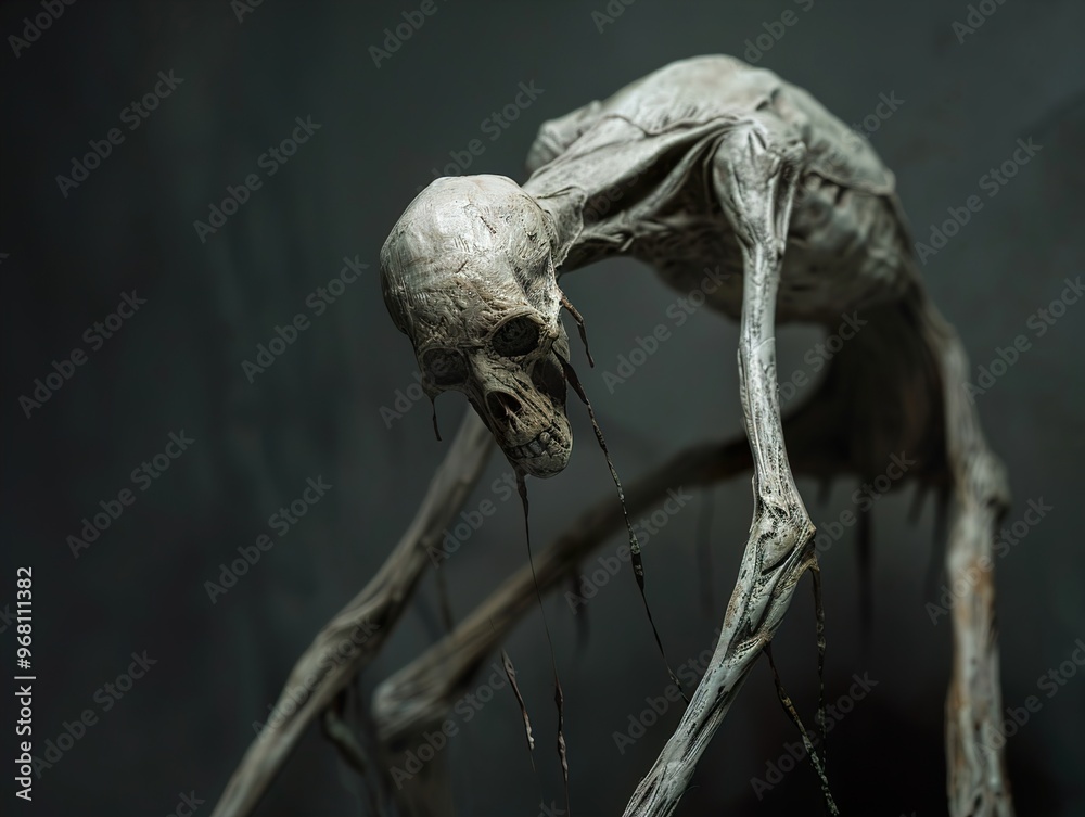 A Haunting Skeleton Figure in the Shadows A Haunting Skeleton Figure in the Shadows