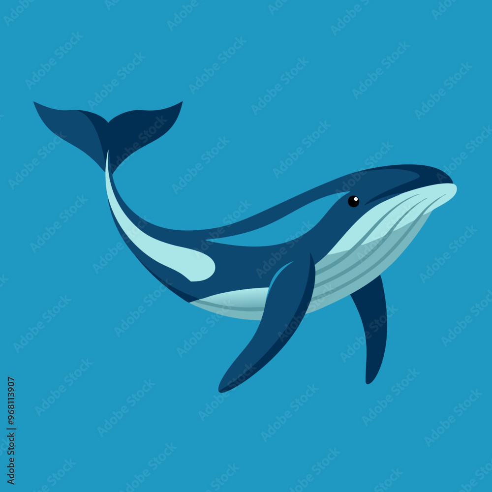 Naklejka premium Vector design humpback whalefish