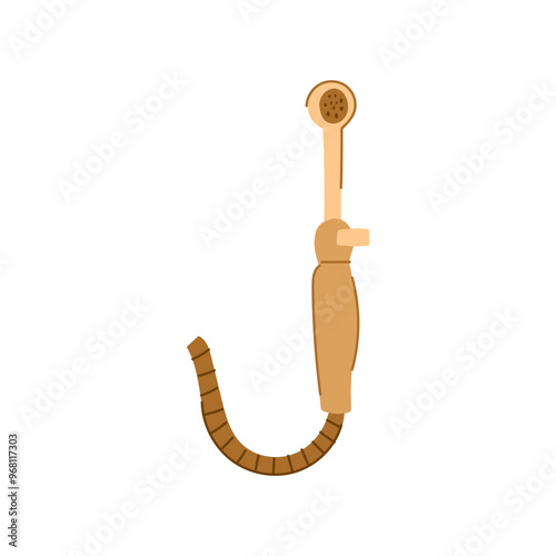 water bidet sprayer cartoon. nozzle wash, sanitary plumbing, ecofriendly pressure water bidet sprayer sign. isolated symbol vector illustration
