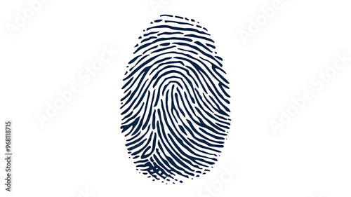 Isolated human ink fingerprint on clear or white PNG