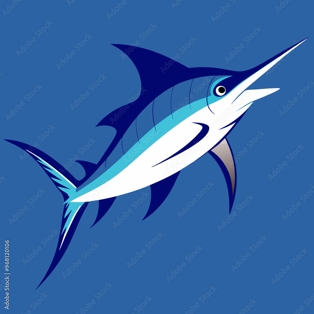 Fototapeta premium Vector design marlin fish