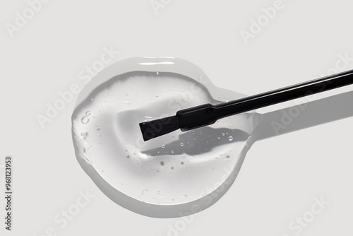 Konstfotografi Nail care base or finish transparent gel texture swatch with nail polish gel