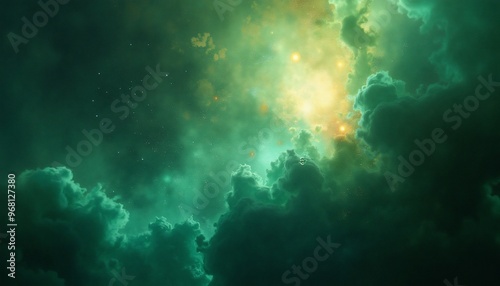 dynamic nebula with abstract colors and prismatic light effects