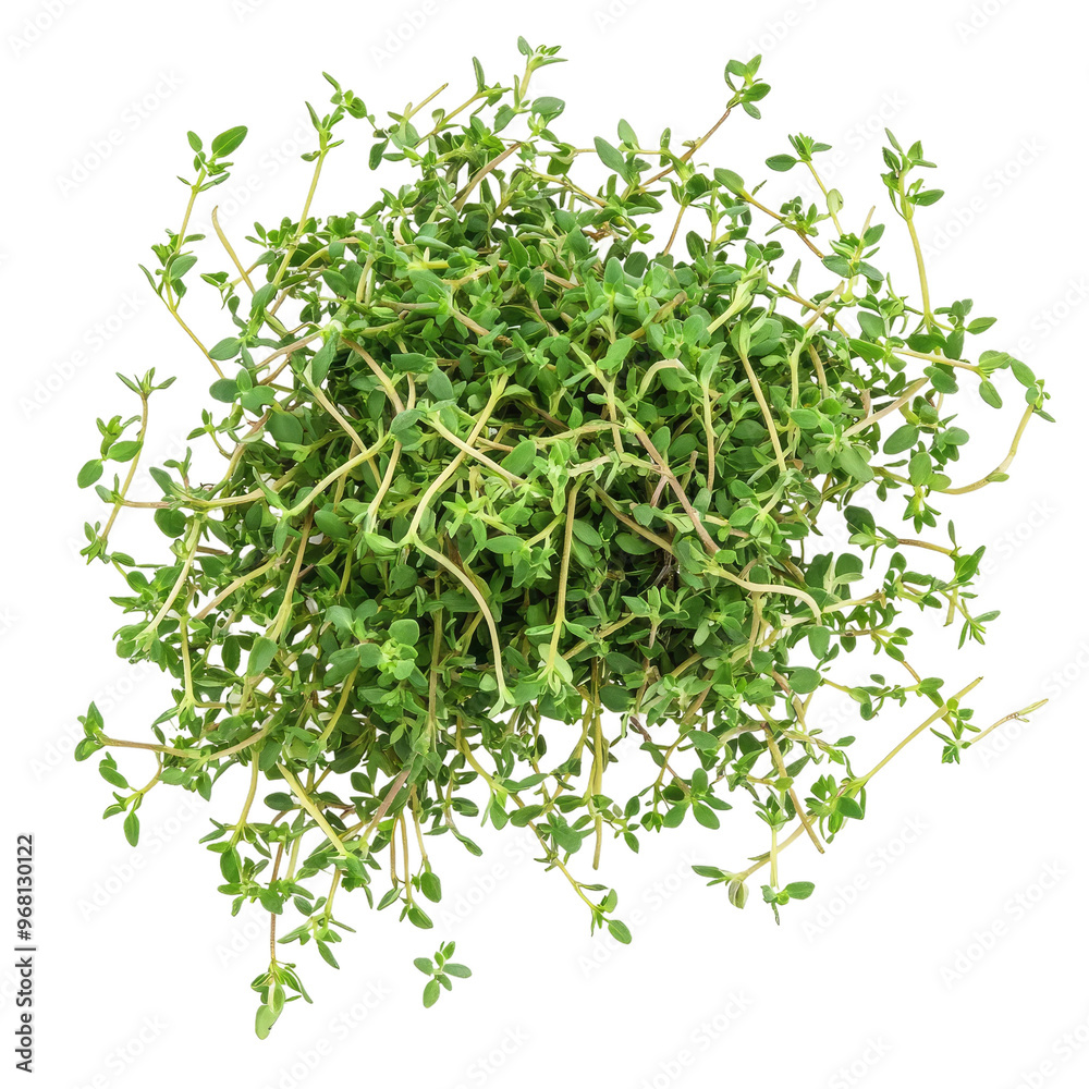 Obraz premium A bunch of fresh thyme sprigs, ready to be used in your next culinary creation.