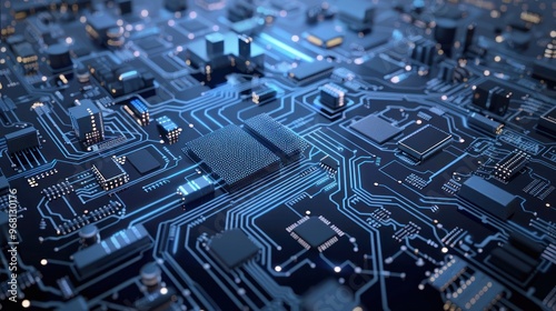 Close Up of a Circuit Board