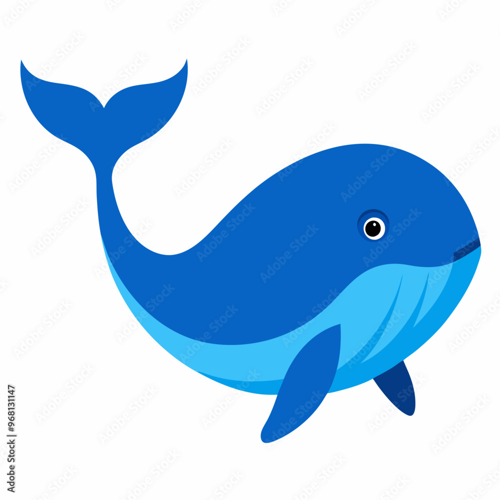 Vector design of blue whale fish Vector design of blue whale fish