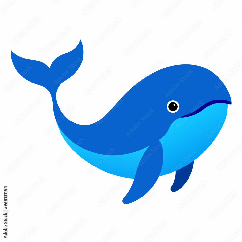 Vector design of blue whale fish Vector design of blue whale fish