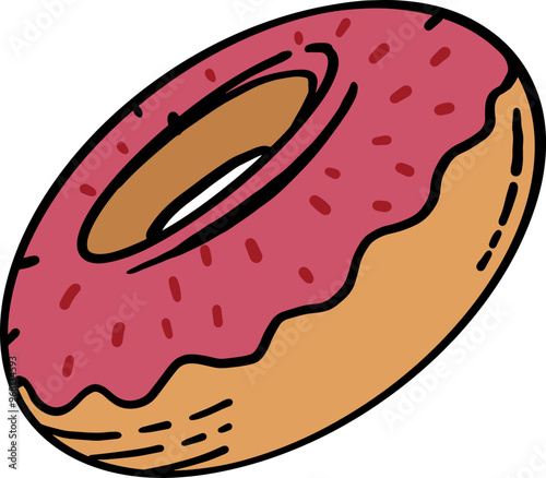 vector illustration of a donut