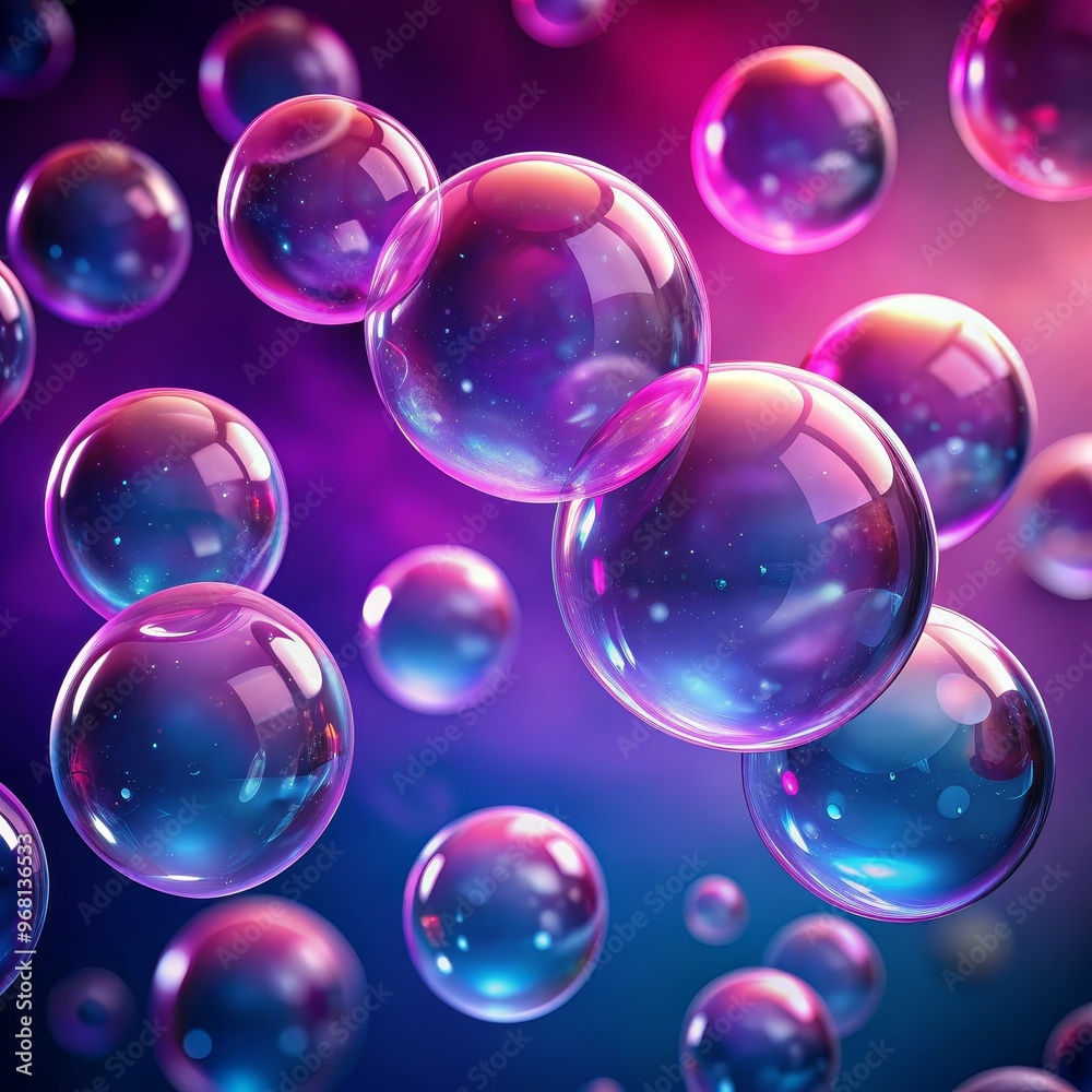 Cosmic Bubbles in Neon Glow, 3D Render, Abstract Art, Sphere, Light, Neon, Bubble Cosmic Bubbles in Neon Glow, 3D Render, Abstract Art, Sphere, Light, Neon, Bubble
