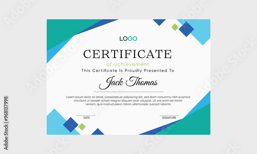 colorful abstract certificate design. abstract certificate vector art