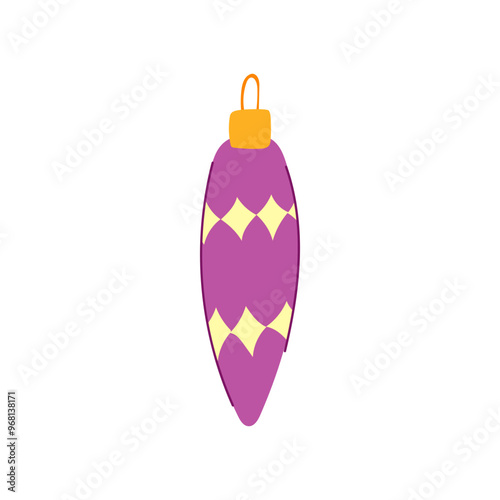 wreath christmas toys cartoon. snowman gingerbread, candy bells, carols nativity wreath christmas toys sign. isolated symbol vector illustration