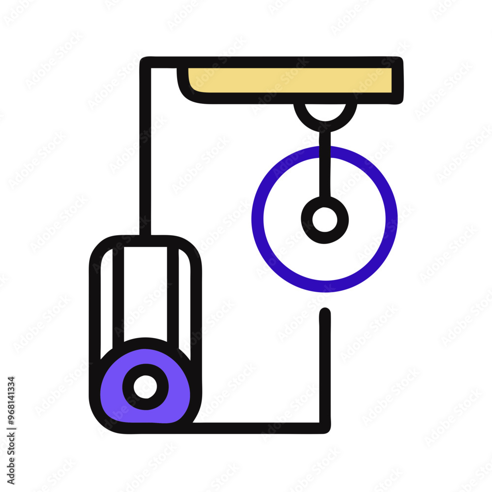 Minimalist Weighing Scale Icon with Purple and Black Elements for Measurement and Balance Minimalist Weighing Scale Icon with Purple and Black Elements for Measurement and Balance