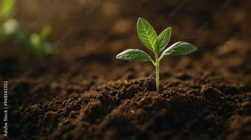 A young plant sprouting from soil represents growth stability in agriculture, a young plant sprouting from soil, agricultural plant sprouting from soil, young tree sprouting A young plant sprouting from soil represents growth stability in agriculture, a young plant sprouting from soil, agricultural plant sprouting from soil, young tree sprouting