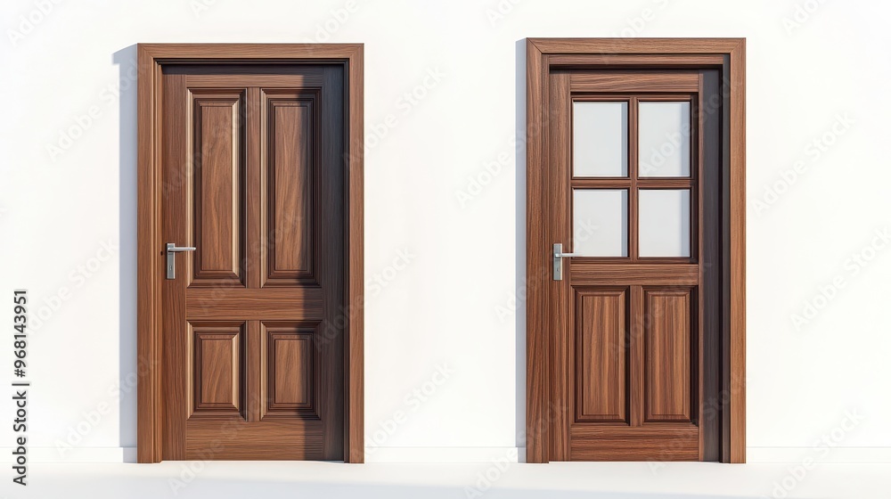 Two Wooden Doors with Different Styles Two Wooden Doors with Different Styles