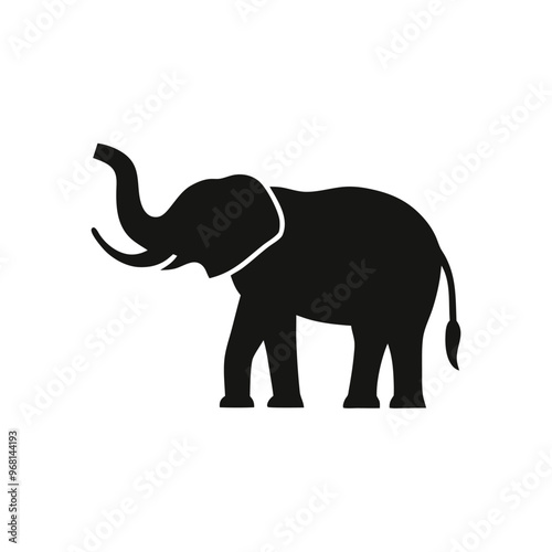 a elephant vector silhouette, 