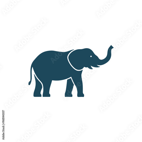 a elephant vector silhouette, 