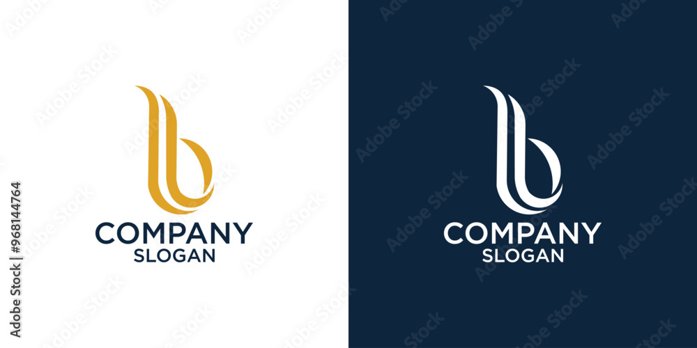Obraz premium letter b simple abstract monogram logo vector design