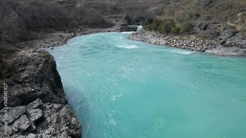 view from the top of the blue river