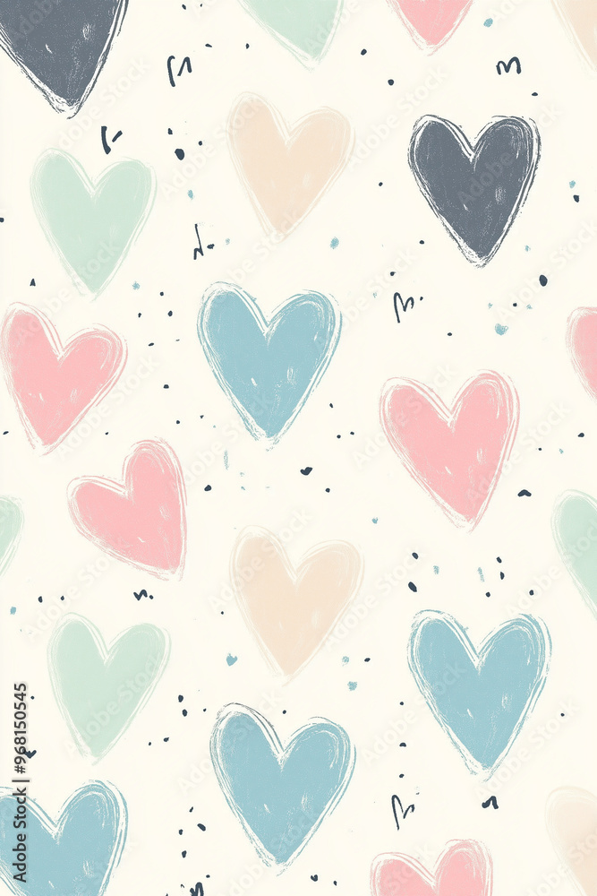 Pattern with hearts Pattern with hearts
