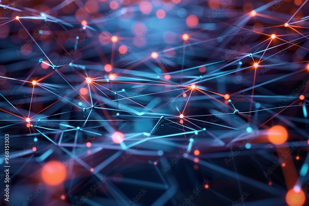 A red and black image of a network of lines and dots, A red and black image of a network of lines and dots,