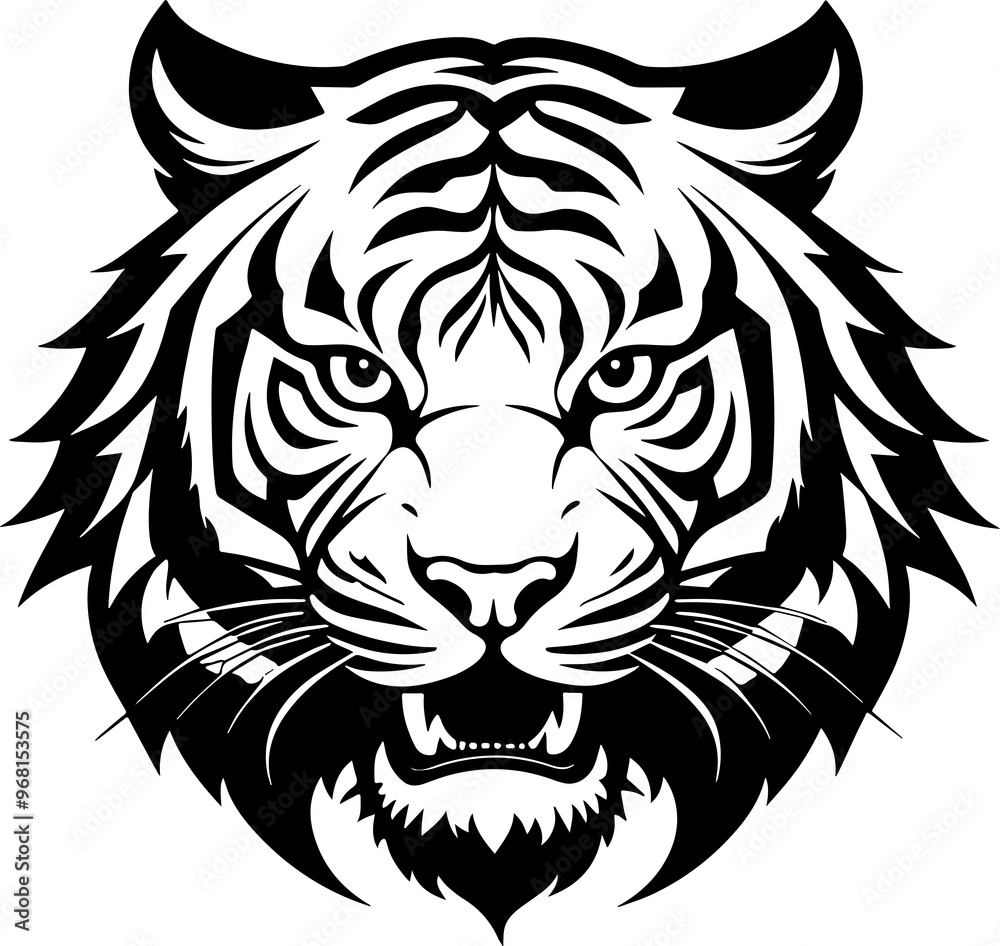 Furious Tiger head icon isolated on white background
Furious Tiger head icon isolated on white background