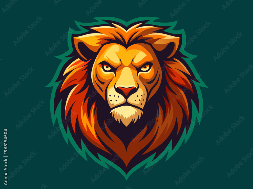 Wild Lion Head and Logo Icon. Vector Illustration Wild Lion Head and Logo Icon. Vector Illustration