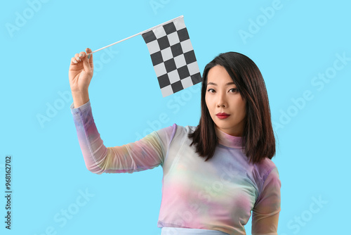 Beautiful Asian woman with ...