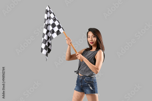 Beautiful Asian woman with ...