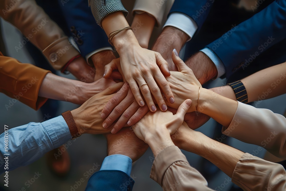 Unity in Collaboration: A Circle of Hands Coming Together Unity in Collaboration: A Circle of Hands Coming Together