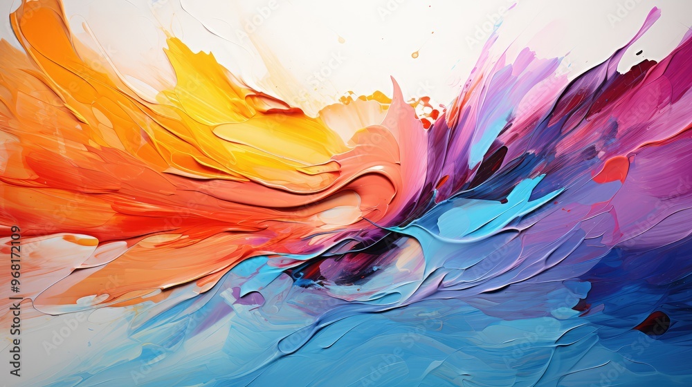 Abstract colorful paint swirls Abstract colorful paint swirls