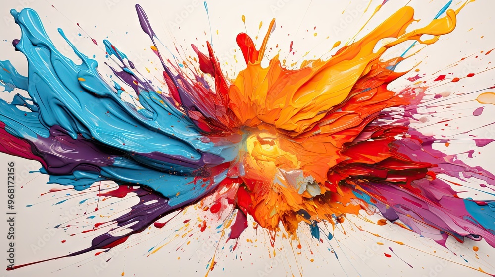 Abstract colorful paint splash Abstract colorful paint splash