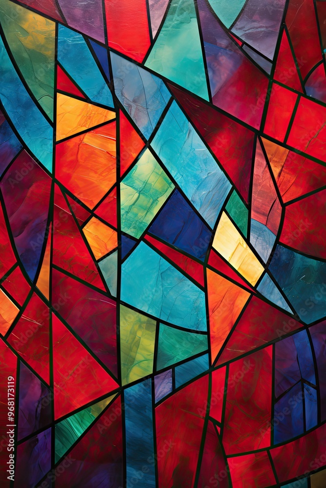 Abstract stained glass art Abstract stained glass art