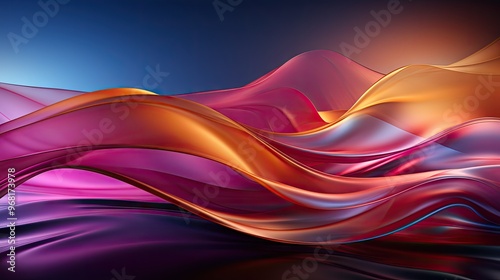 Abstract waves of color