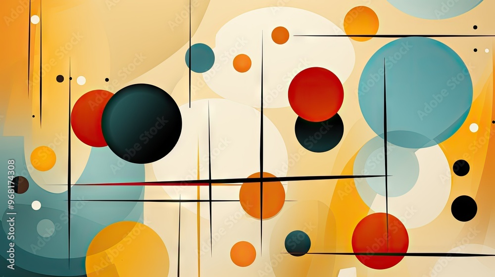 Abstract art with colorful circles Abstract art with colorful circles