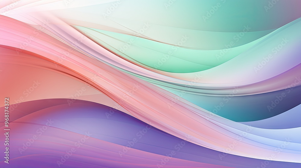 Abstract wavy design in pink and blue
