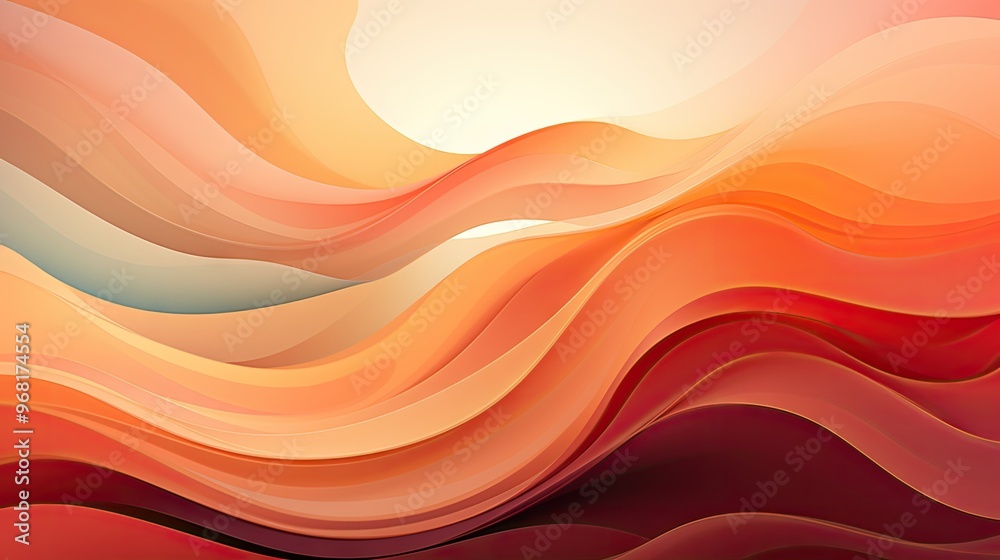Abstract waves in warm tones Abstract waves in warm tones