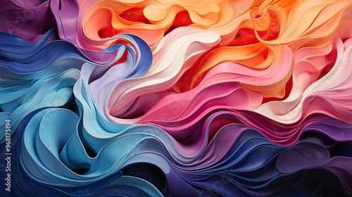 Abstract colorful wave pattern