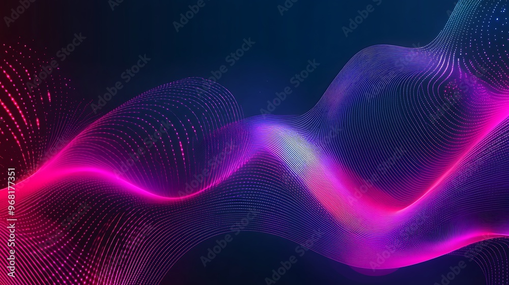Abstract Background with glowing curves. Shiny mowing lines design element. Modern colorful gradient design for banner, ads and presentation. Futuristic technology concept. Generative Ai Abstract Background with glowing curves. Shiny mowing lines design element. Modern colorful gradient design for banner, ads and presentation. Futuristic technology concept. Generative Ai