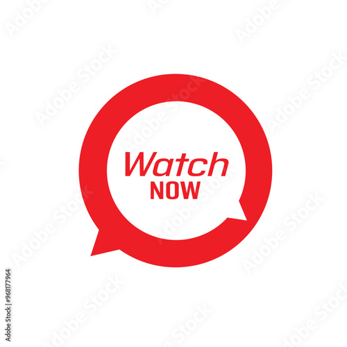 watch now text information sign	
