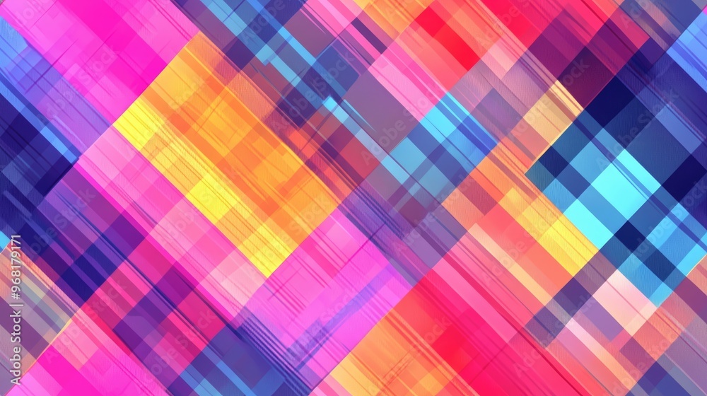 abstract background vibrant plaid pattern retro tartan texture geometric gingham illustration suitable for wallpaper textiles fabric postcards brochures or fashion design