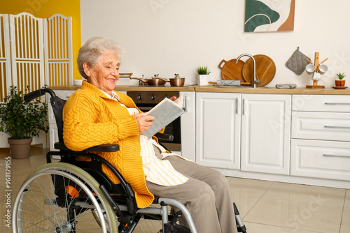 Senior woman in wheelchair ...