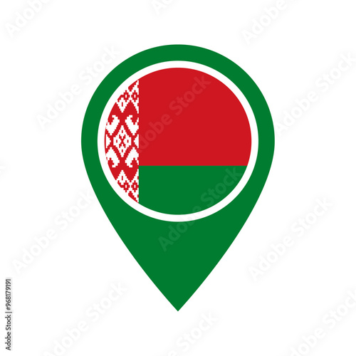 Belarus flag location icon Free Download Belarus flag location icon - GFXLoad