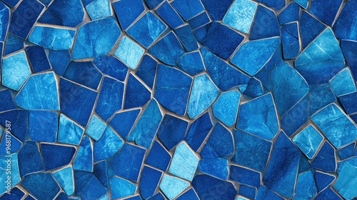 Abstract blue mosaic texture blue mosaic design