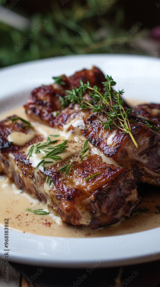 Italian gourmet pork ribs with fine herbs Italian gourmet pork ribs with fine herbs