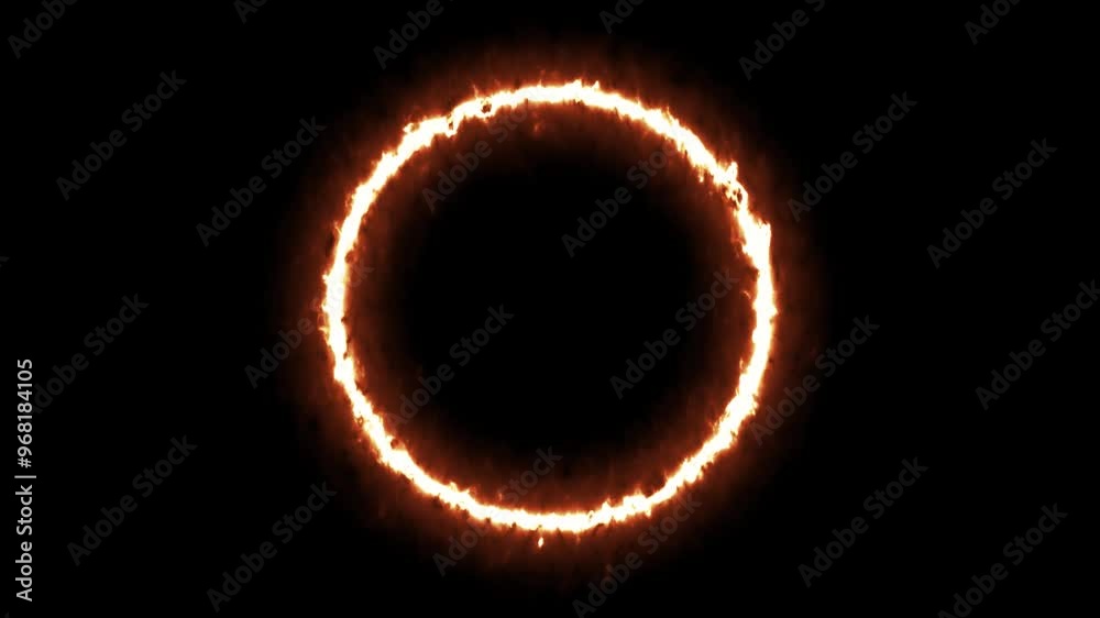 Fire seamless loop circle