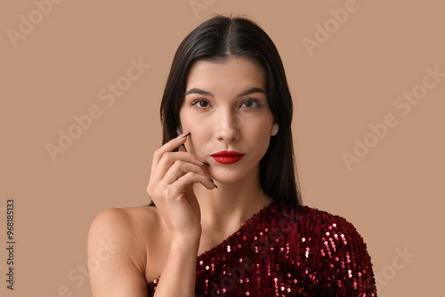 Beautiful young woman with ...