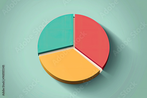 Free Download Flat design of pie chart showing profit distribution with vibrant colors - GFXLoad